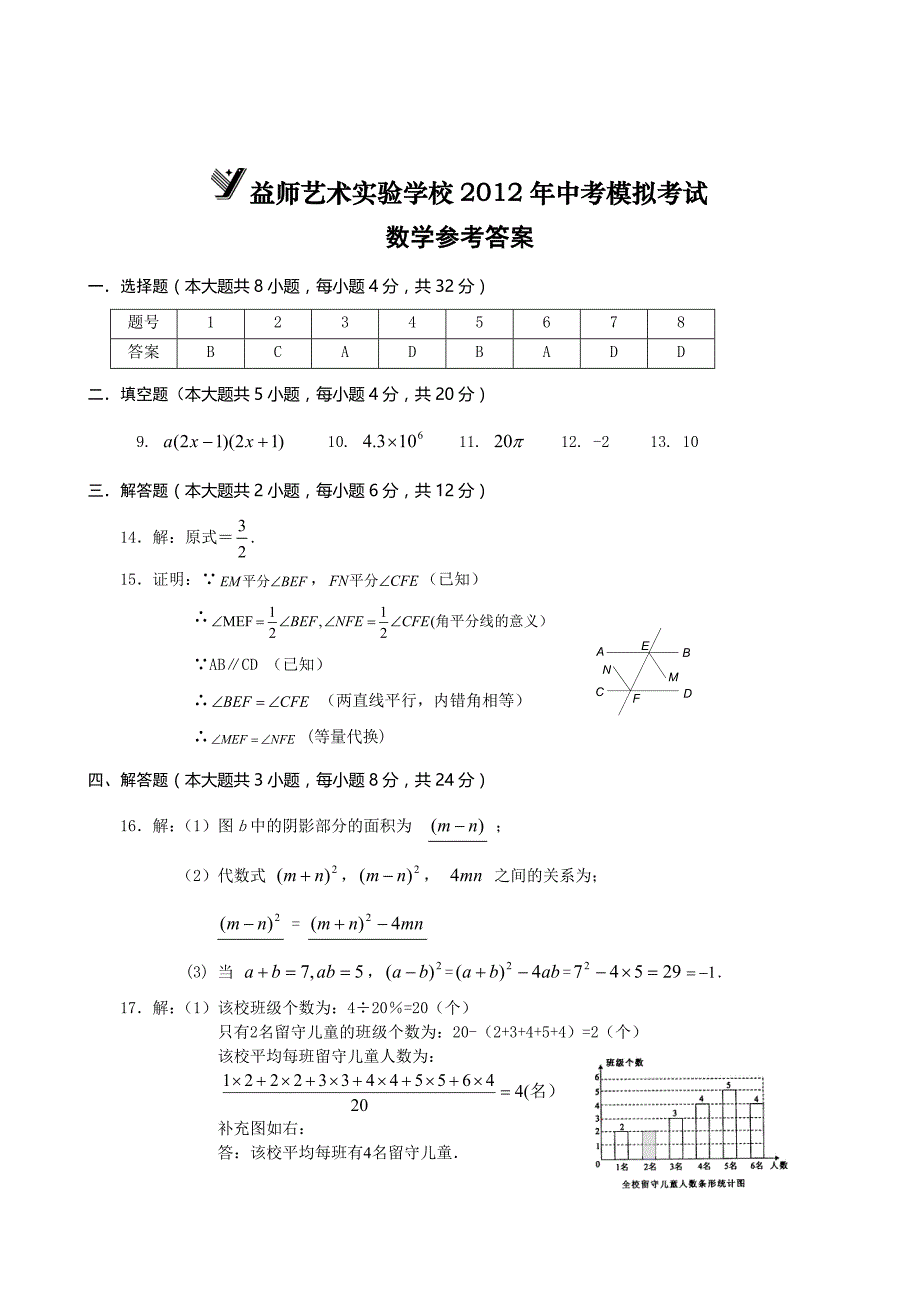 益师2012年中考模拟数学答案.doc_第1页