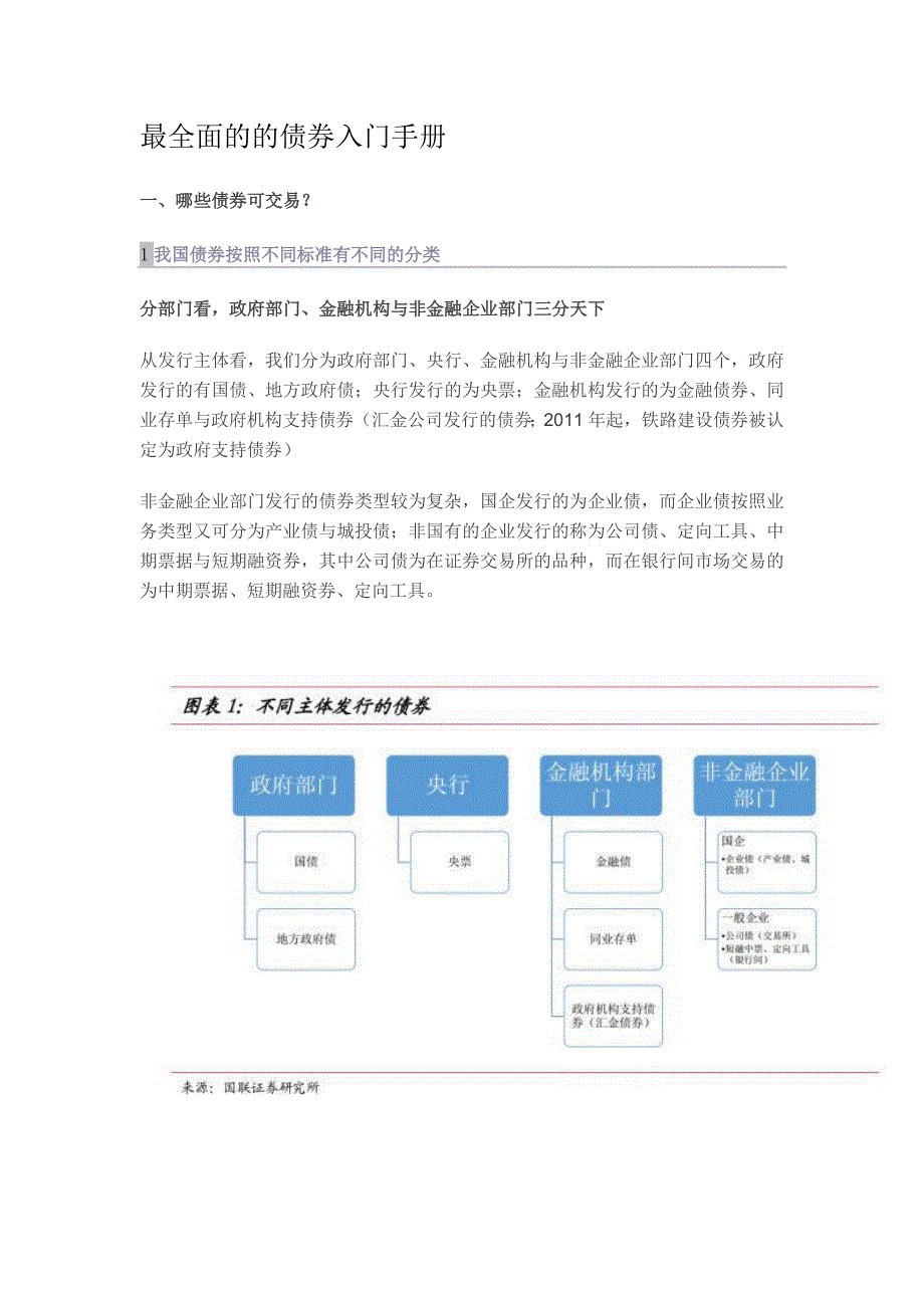 最全面的的债券入门手册_第1页