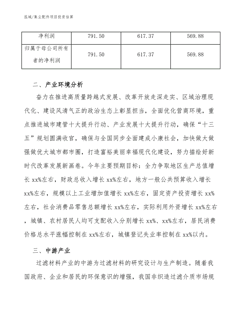 集尘配件项目投资估算_第4页