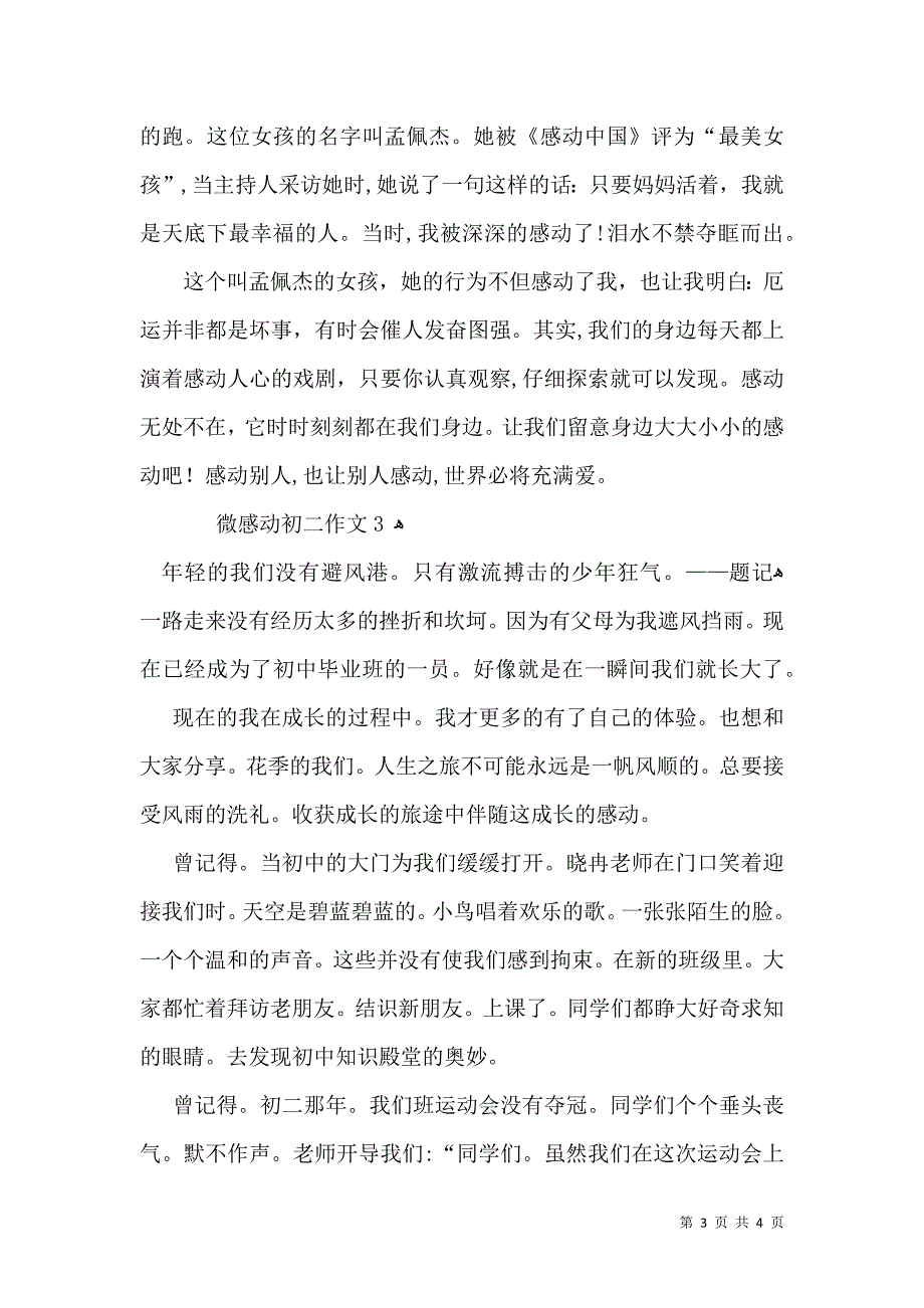 微感动初二作文_第3页