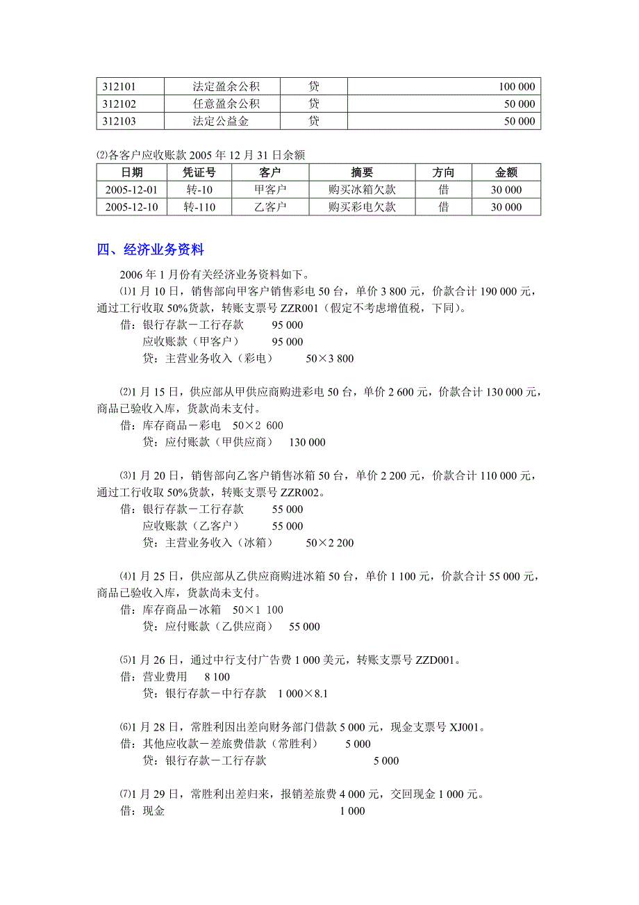 2012年会计电算化考试-实务操作题及答案E套_第4页