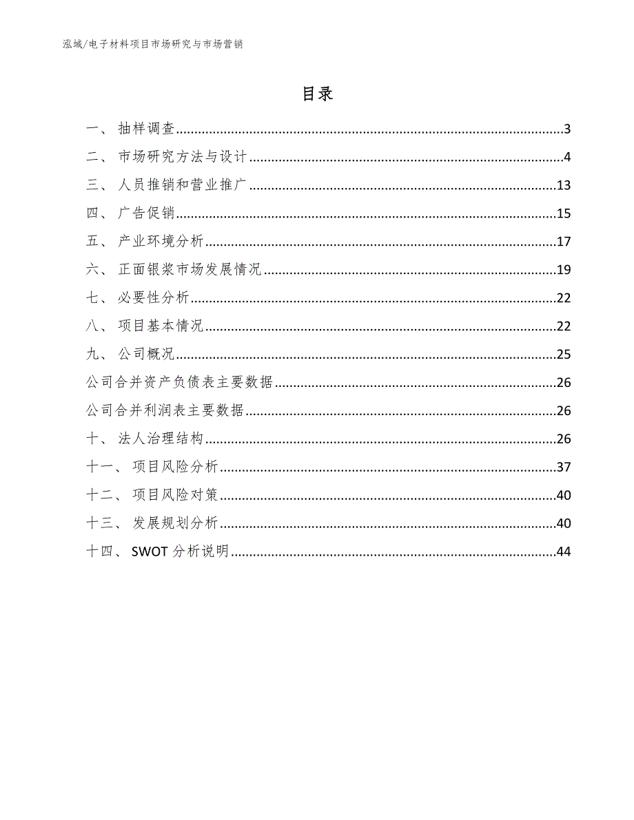 电子材料项目市场研究与市场营销_第2页