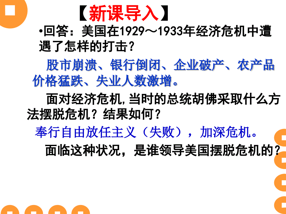 人教版高中历史必修2第六单元第18课罗斯福新政课件共18张PPT_第2页