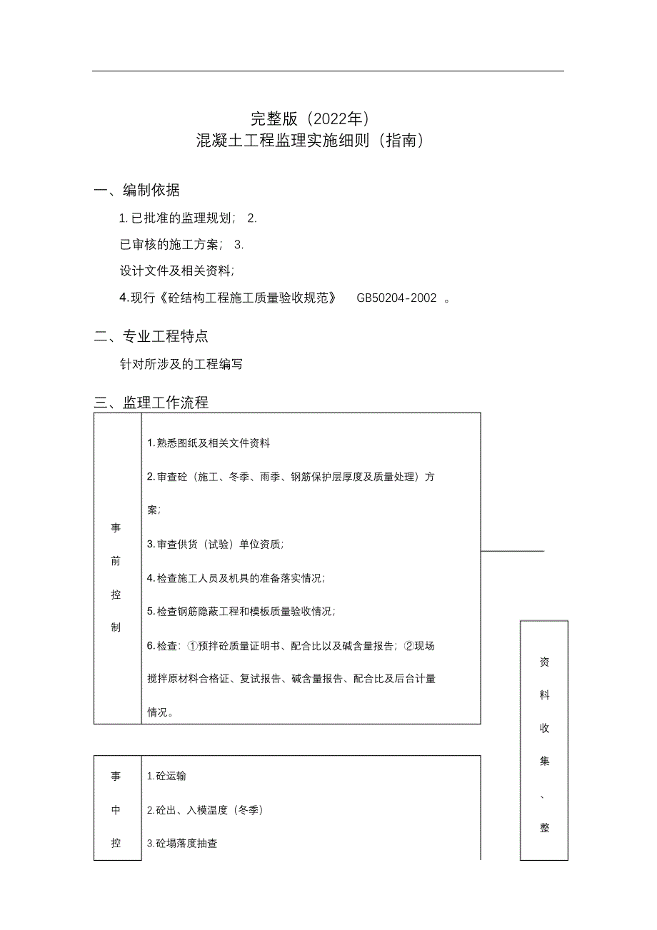 完整版（2022年）混凝土工程监理实施细则.docx_第1页