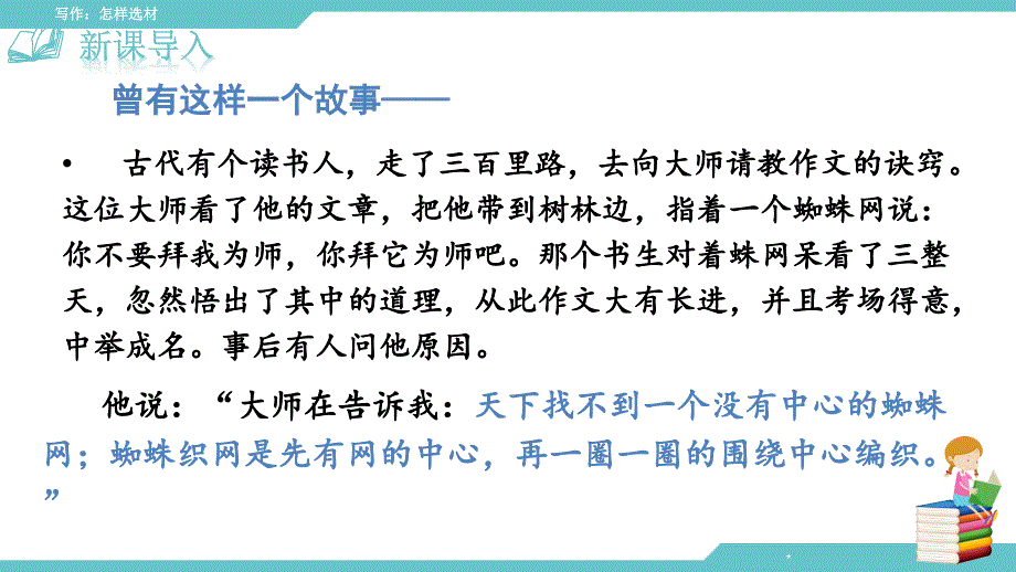 部编版语文七年级下册写作怎样选材课件_第3页