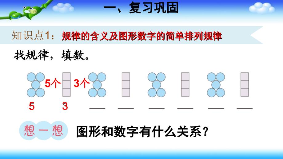 人教版-一年级数学下册--7.-找规律--练习课--上课ppt课件_第4页