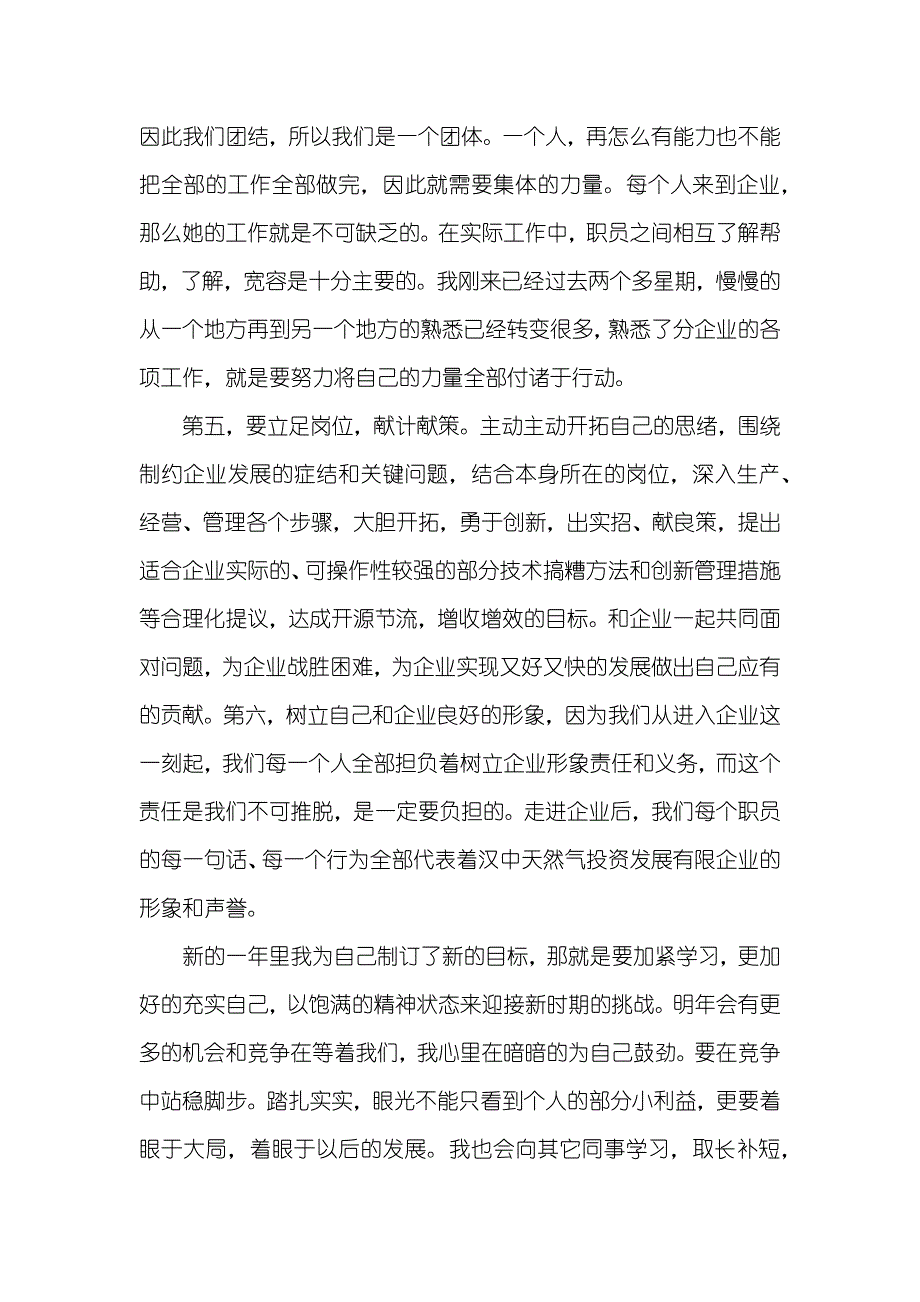 个人工作计划新职员工作总结_第3页