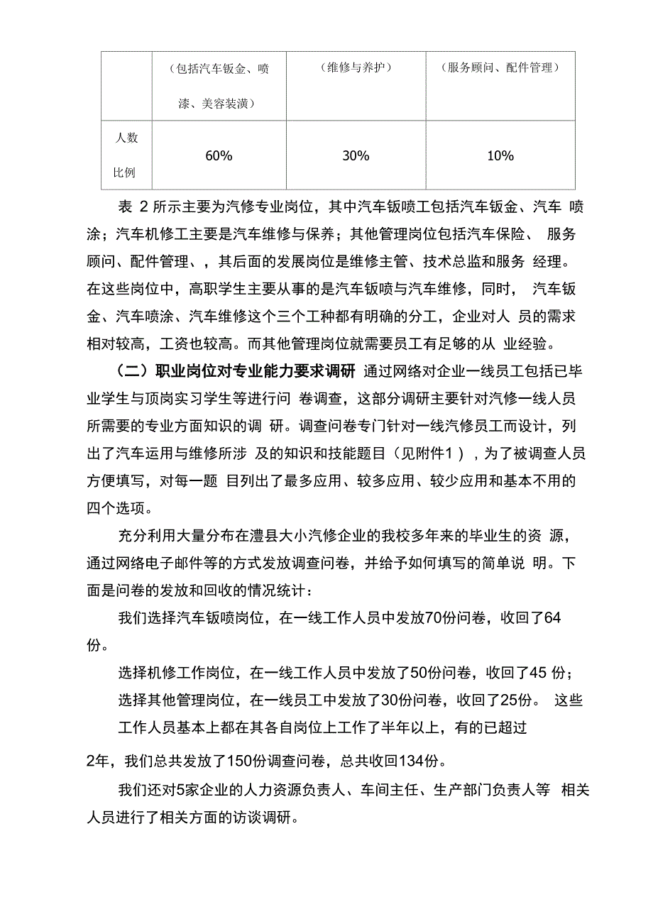 汽车维修专业行业相关职业岗位需求调研报告_第3页