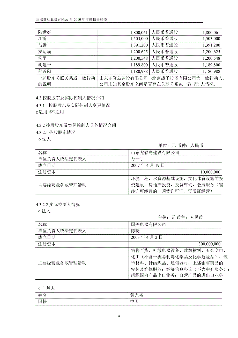 600898ST三联年报摘要_第4页