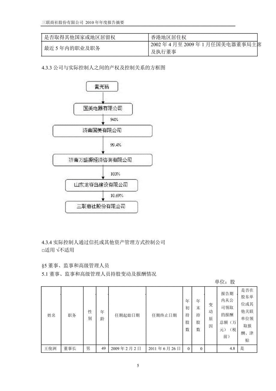 600898ST三联年报摘要_第5页