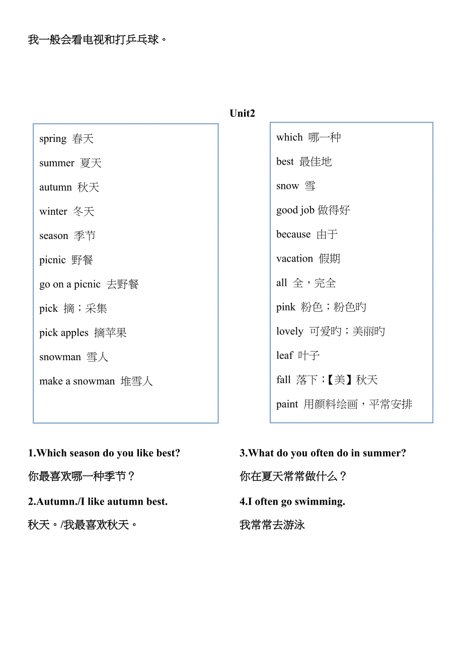 新人教版五年级PEP英语下册单词表_第2页