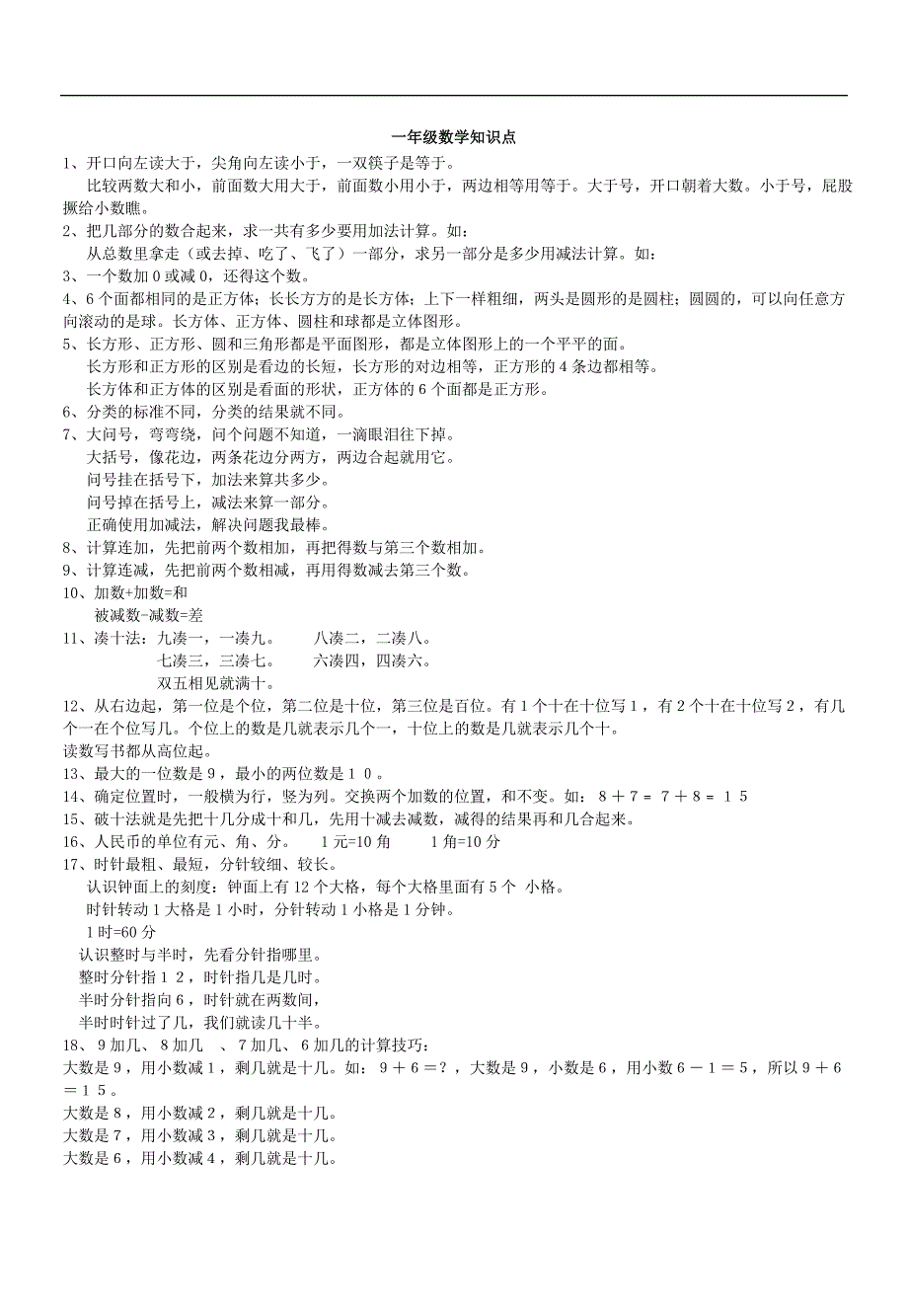 小学数学知识点整理_第1页