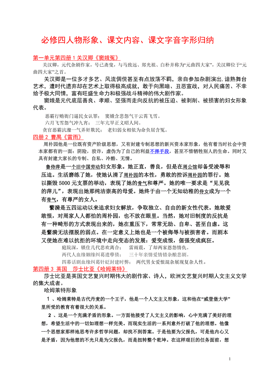 必修四人物形象0530_第1页