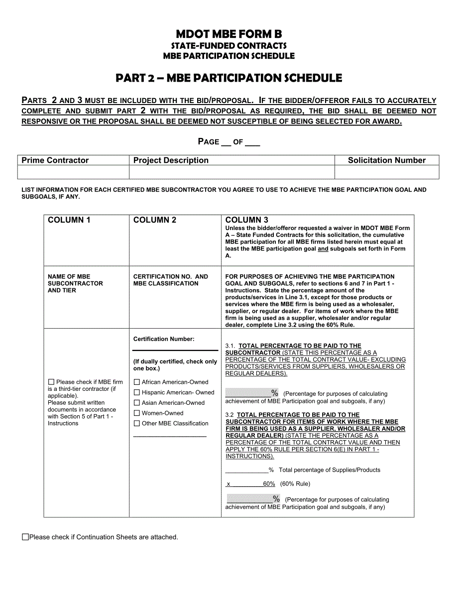 MBEFormBParticipationScheduleMBE表格B参与计划_第3页