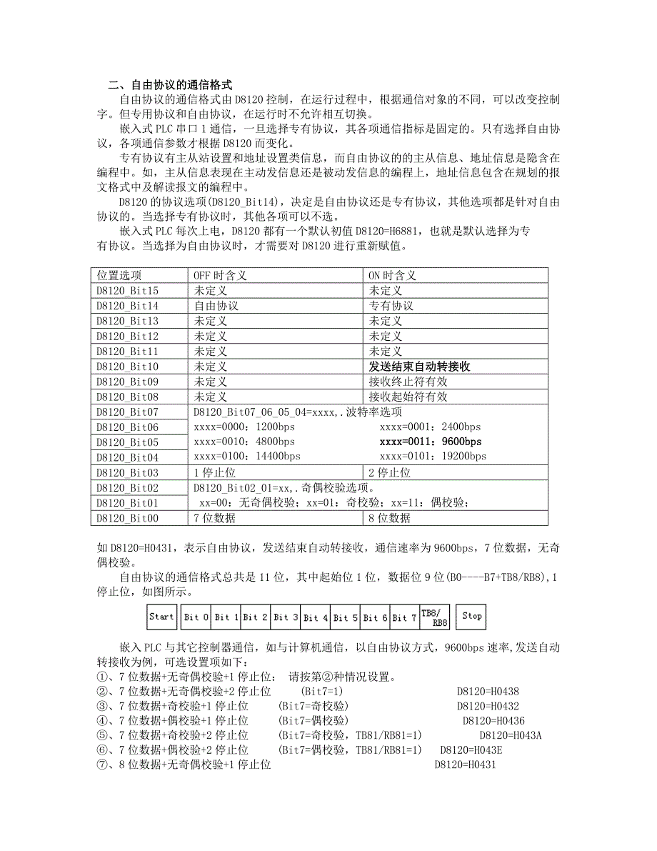 PLC通过自由协议与深圳传动之星变频器通信说明_第4页