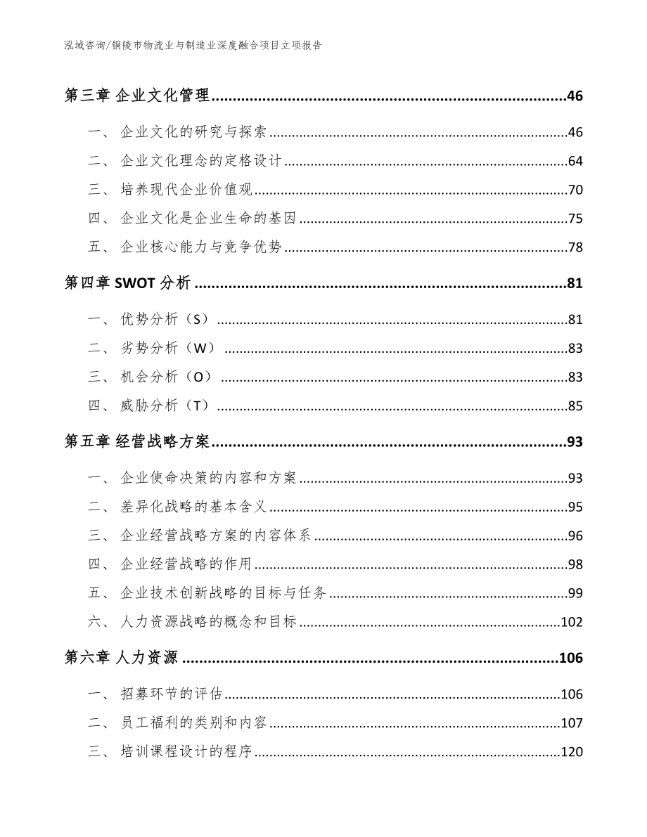 铜陵市物流业与制造业深度融合项目立项报告_模板范文_第3页