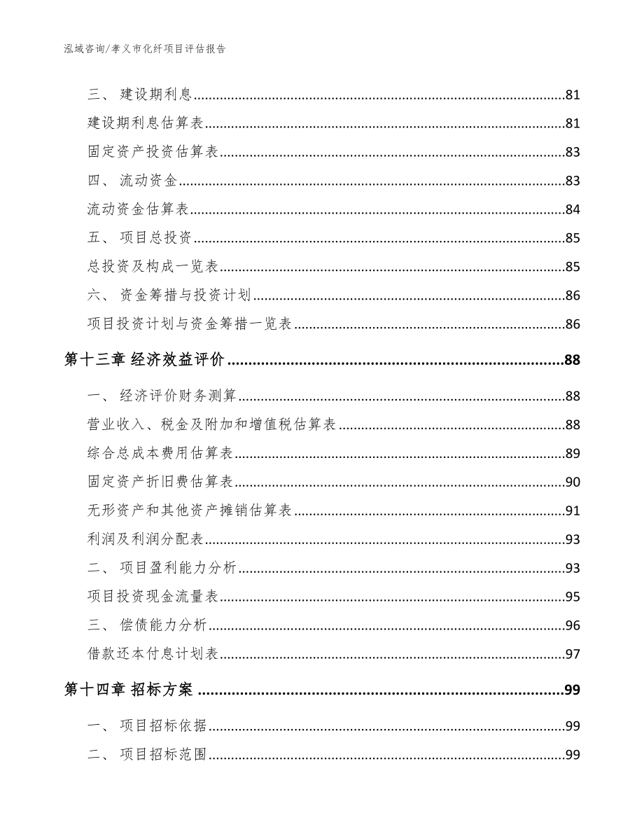 孝义市化纤项目评估报告【模板参考】_第4页