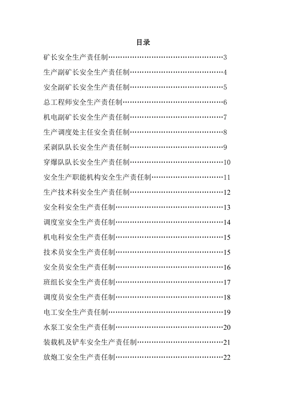 露天煤矿安全生产责任制_第1页