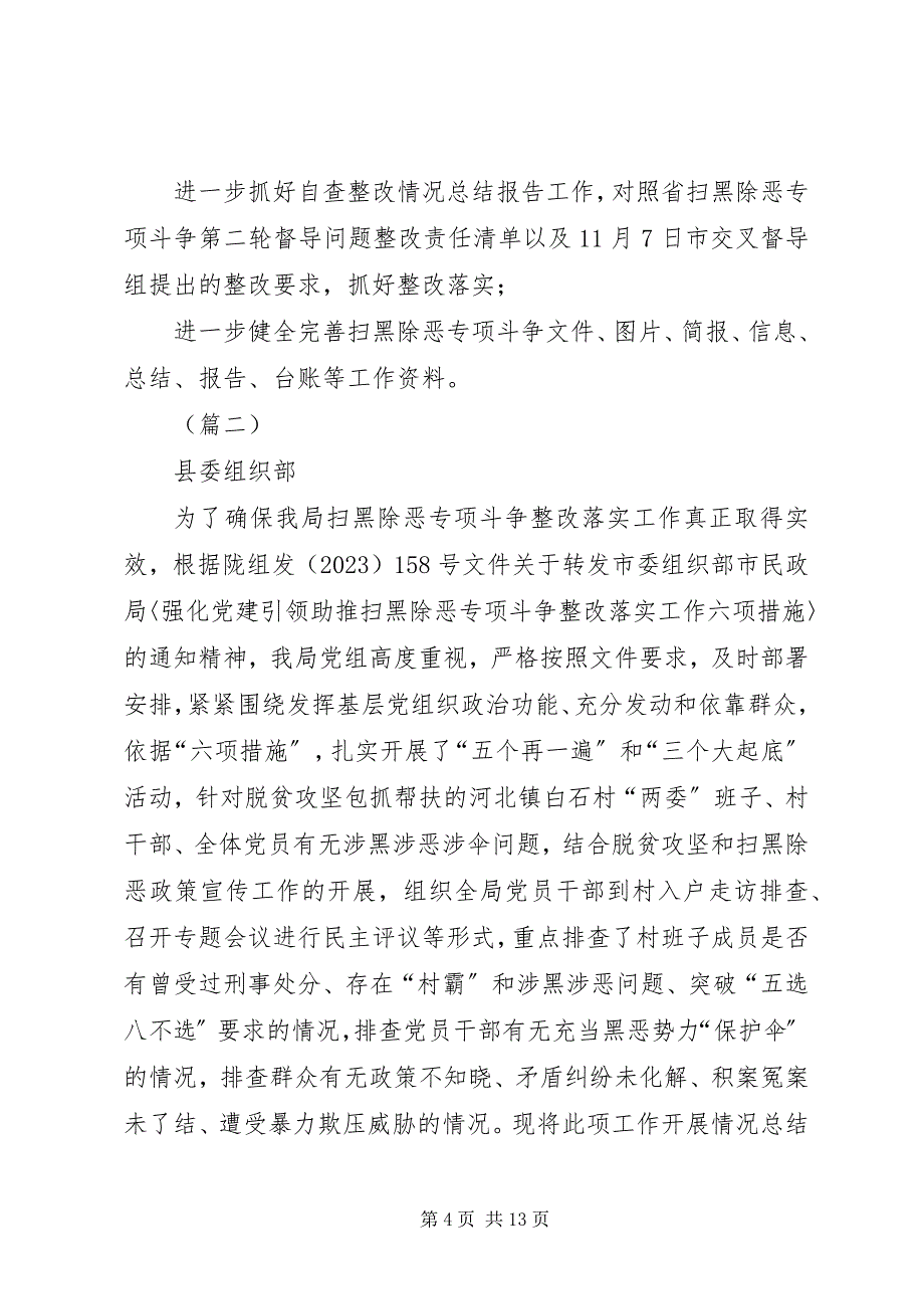 2023年扫黑除恶专项斗争整改落实工作报告.docx_第4页