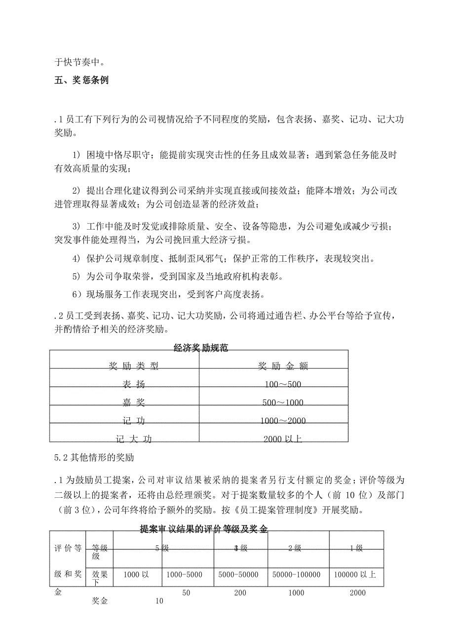 公司管理制度及奖罚措施_第5页