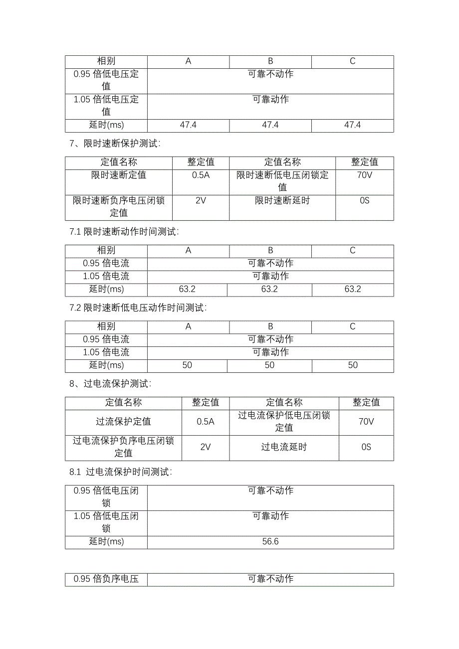 10kV线路保护屏实验报告_第2页