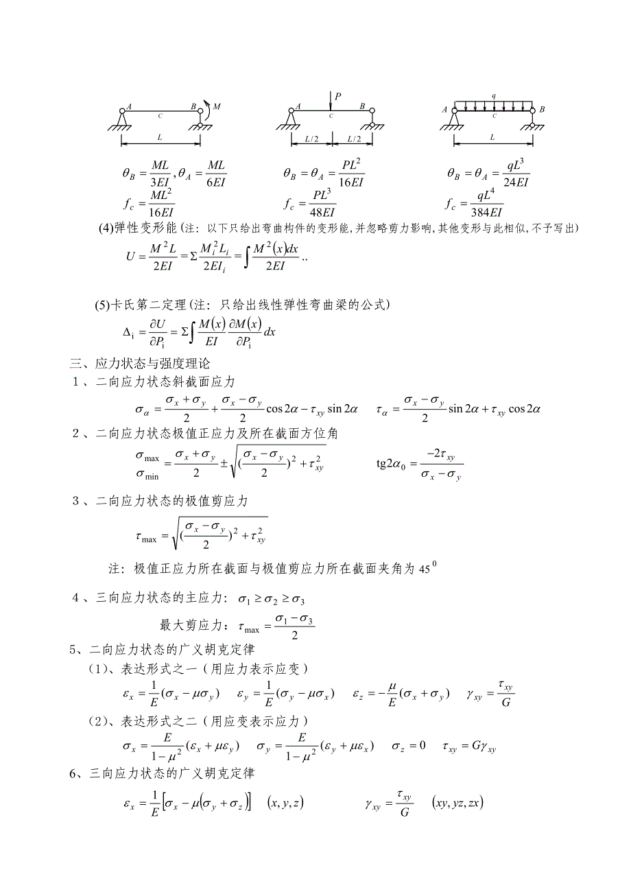 高中物理材料力学公式_第2页