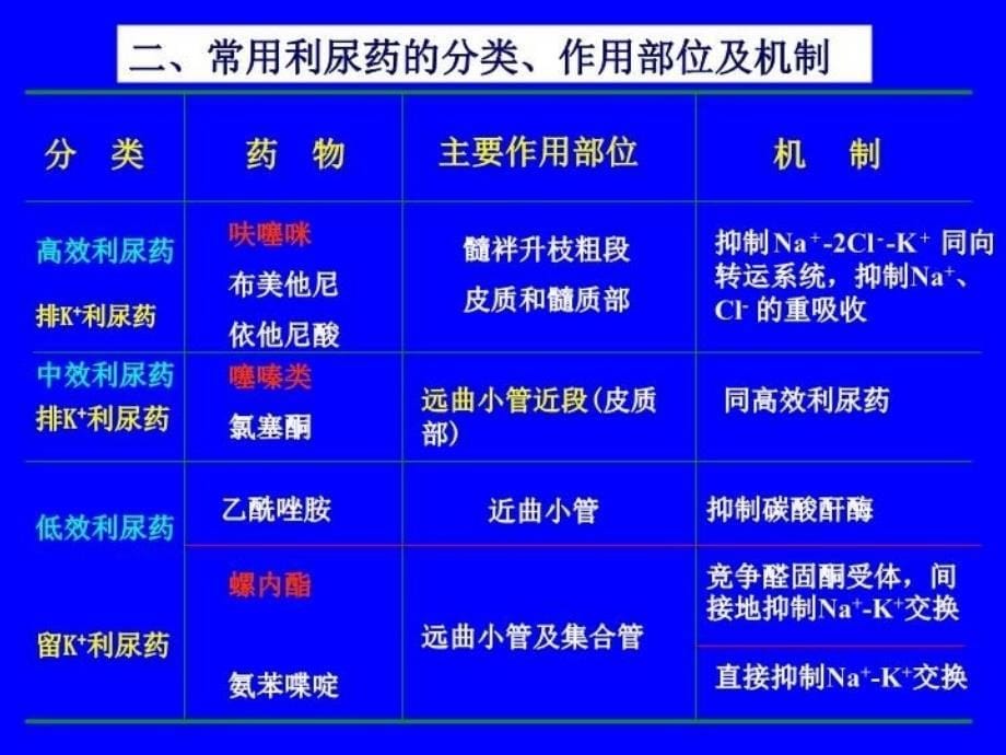 最新定义作用于肾脏增加电解质及水排泄使尿量增加的药物PPT课件_第5页