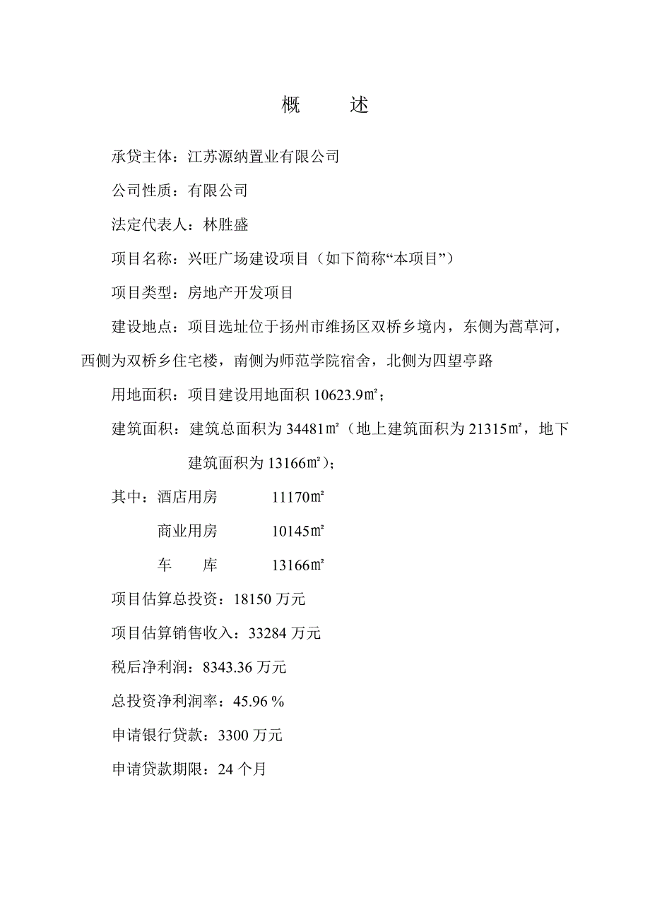 专项项目贷款评估基础报告_第4页