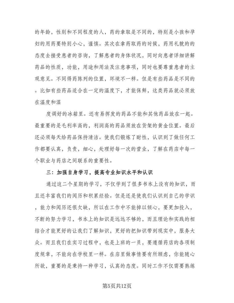 药店实习工作总结模板（四篇）.doc_第5页