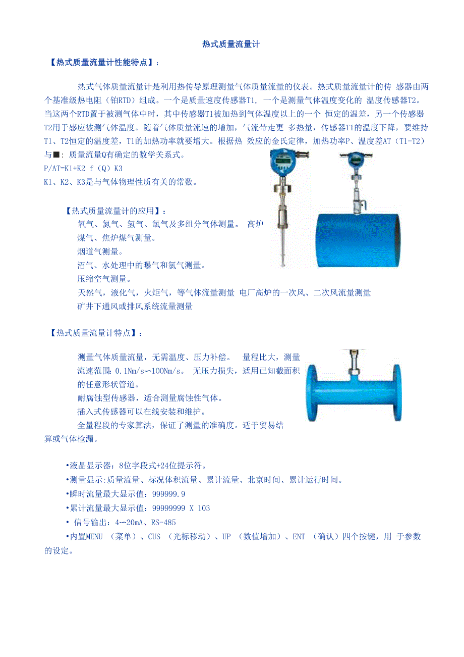 热式质量流量计_第1页