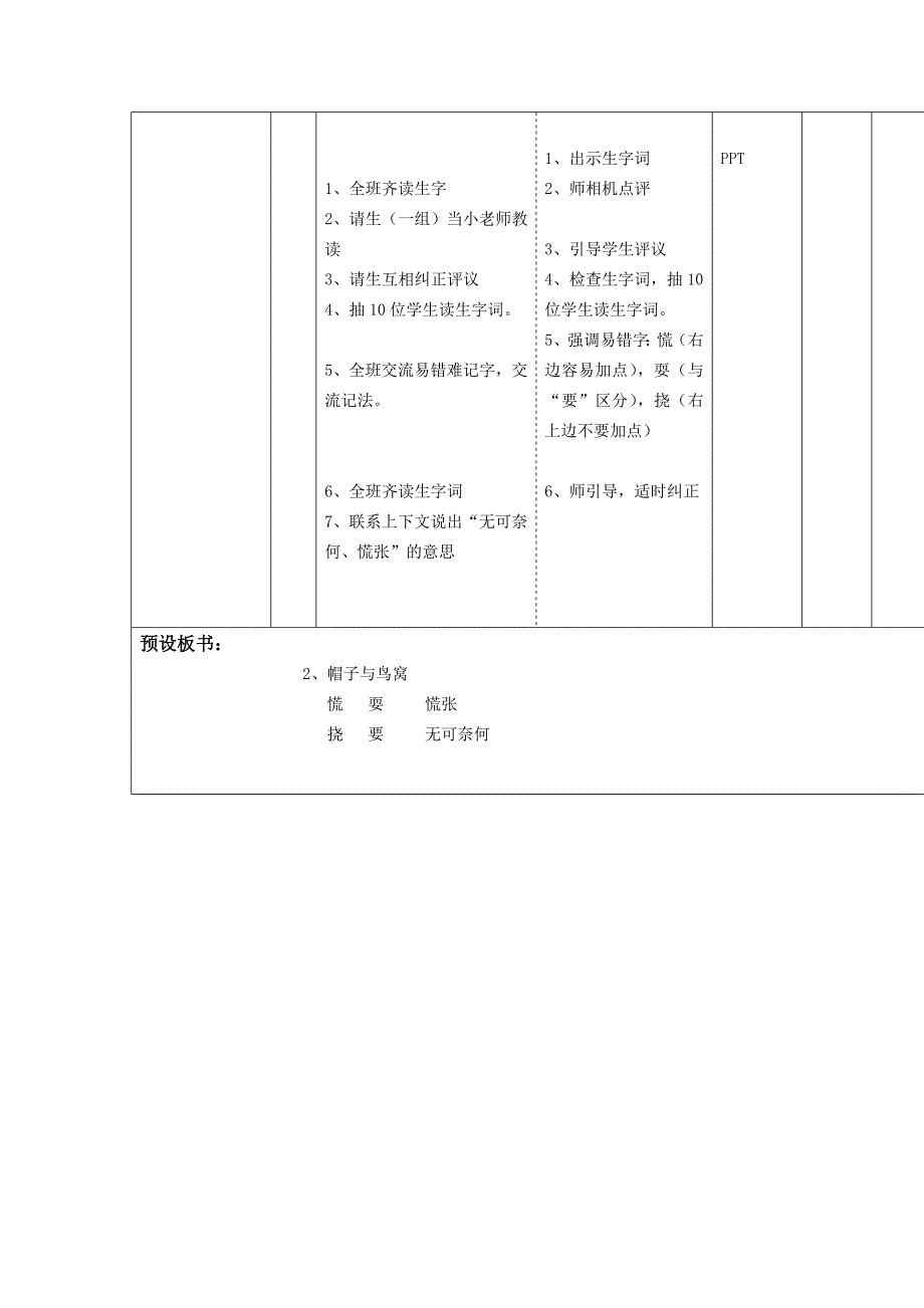 《帽子和鸟窝》导学案_第2页