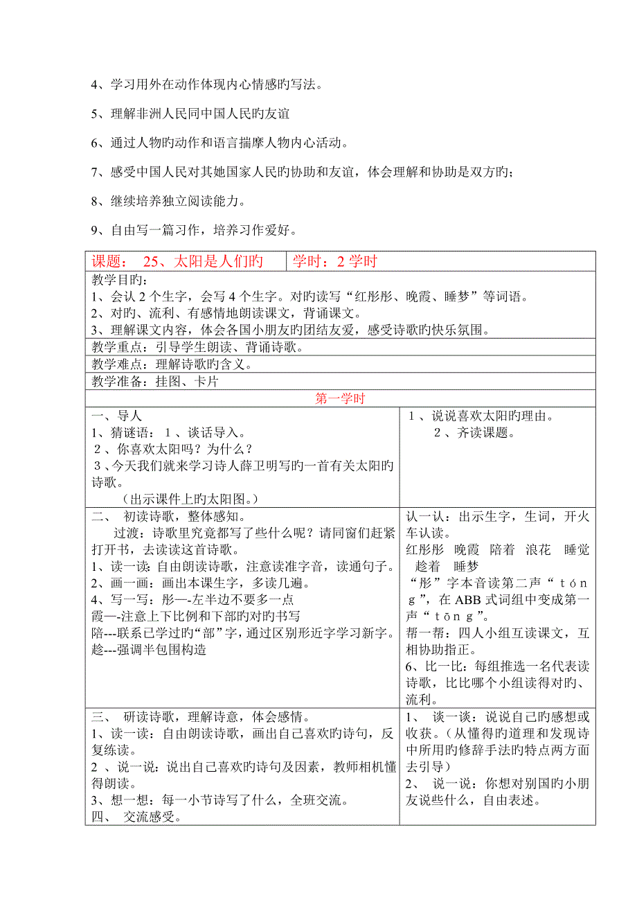 2022小学语文三年级下册第七单元教案_第2页