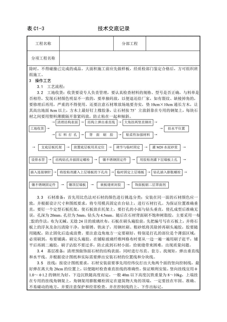 24大理石花岗石干挂施工工艺_第2页