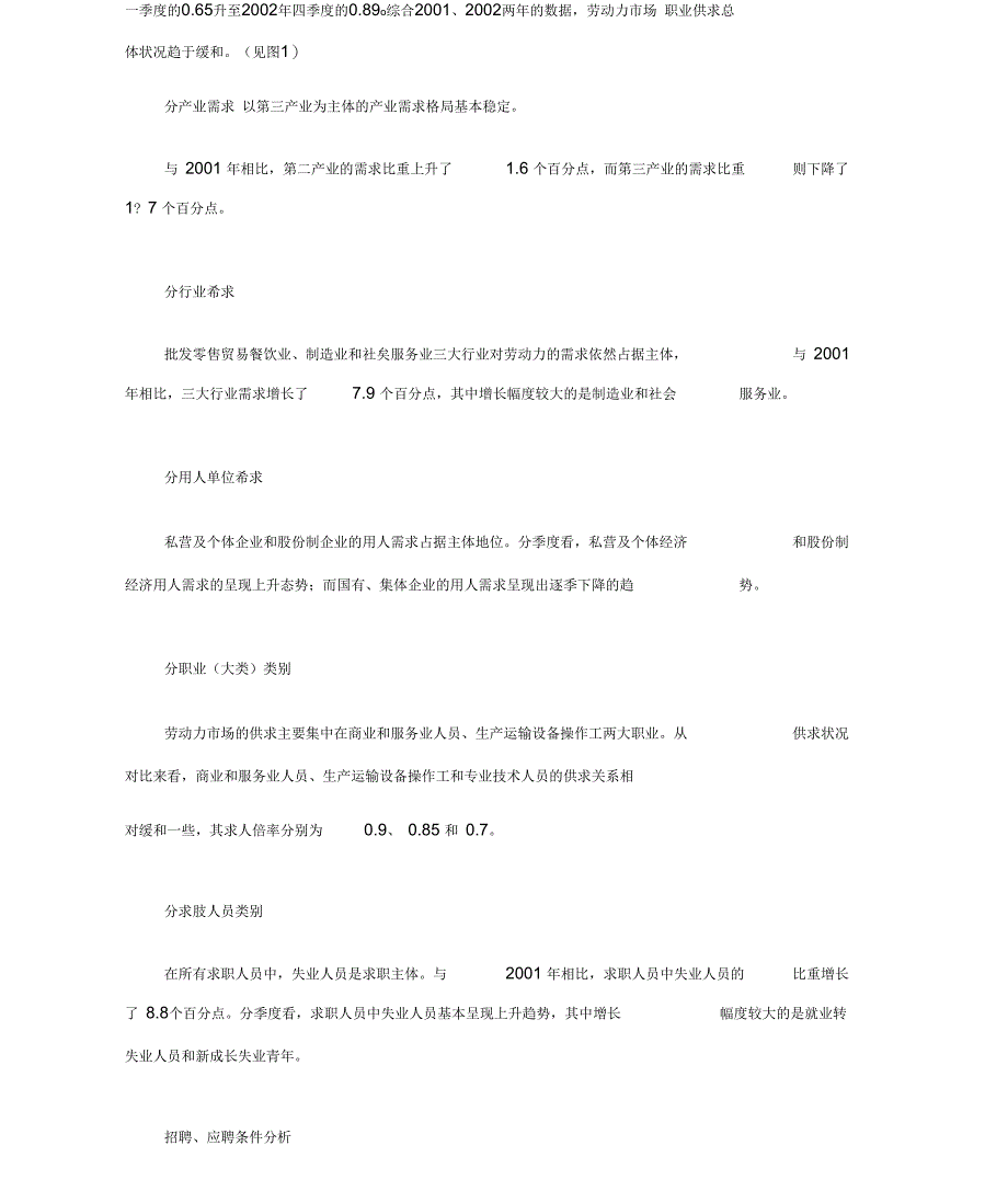 全国部分城市劳动力市场供求状况分析报告_第2页