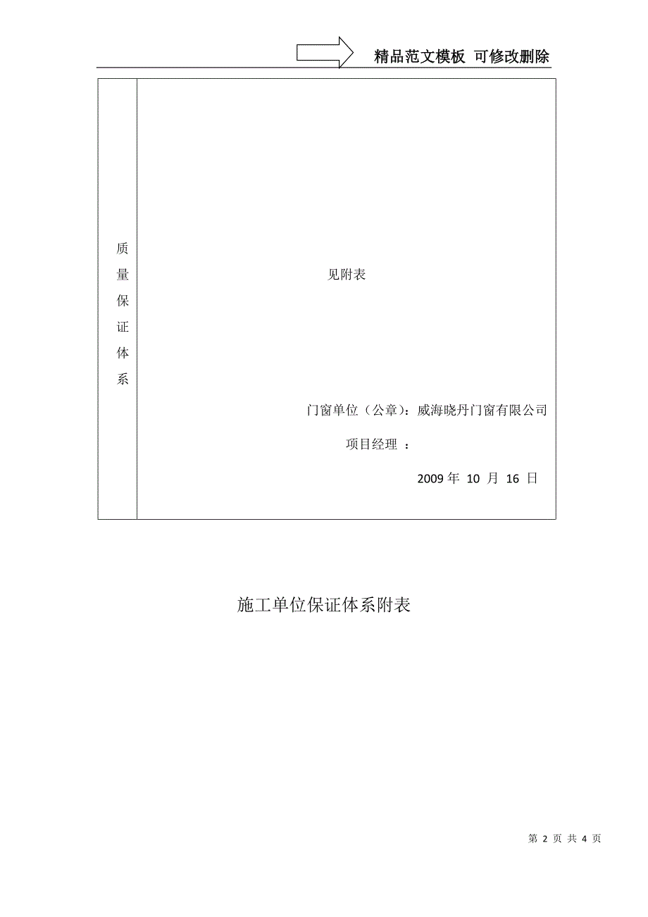 门窗单位质量保证体系报告表_第2页