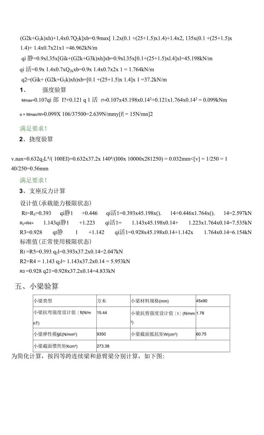 700&#215;1400梁模板计算书_第5页