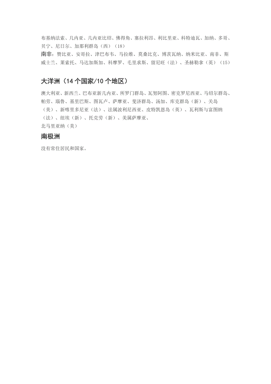 世界七大洲各国的分布及概况-世界各国划分一览表大全_第3页