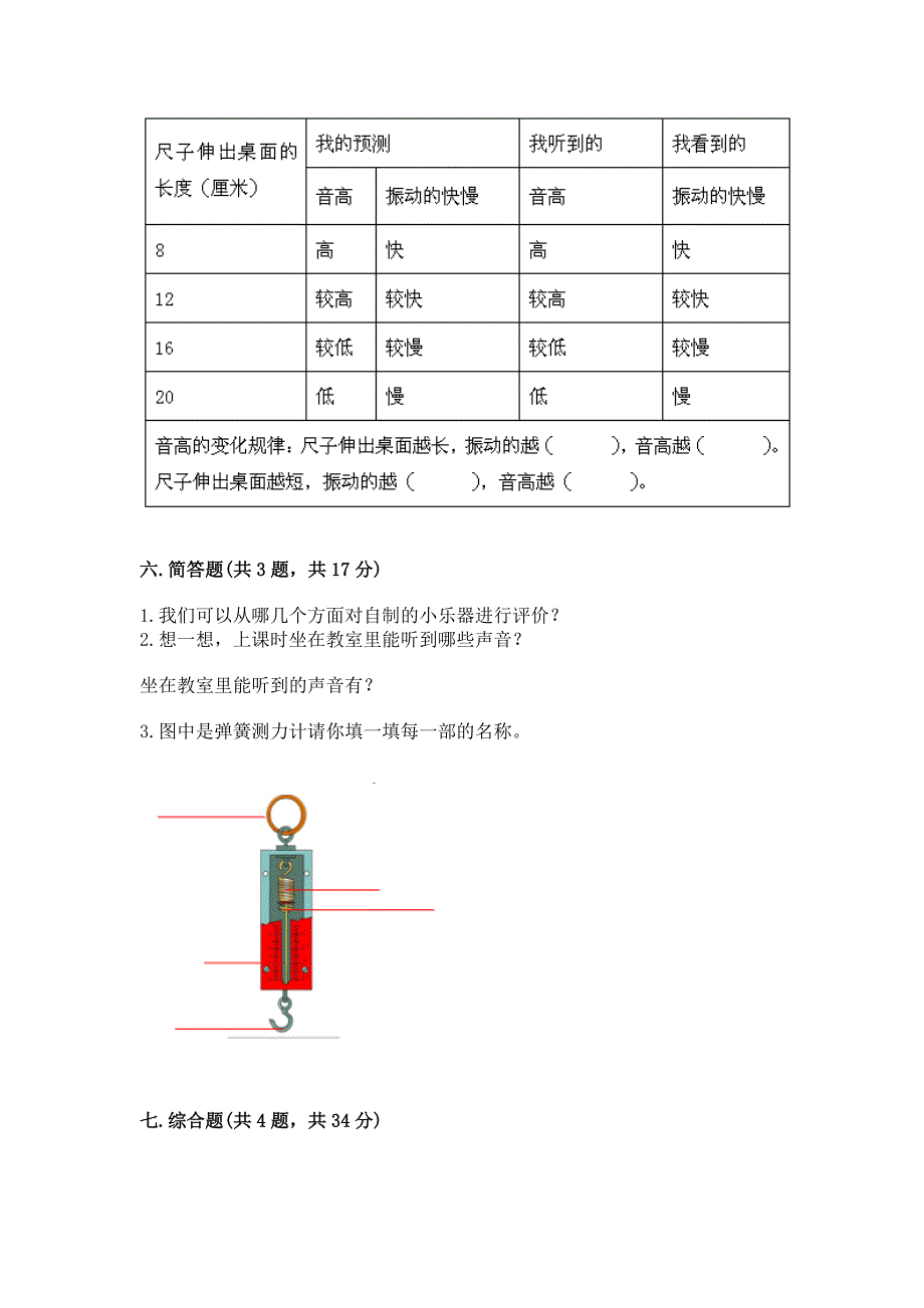 教科版科学四年级上册期末测试卷【考点提分】.docx_第3页