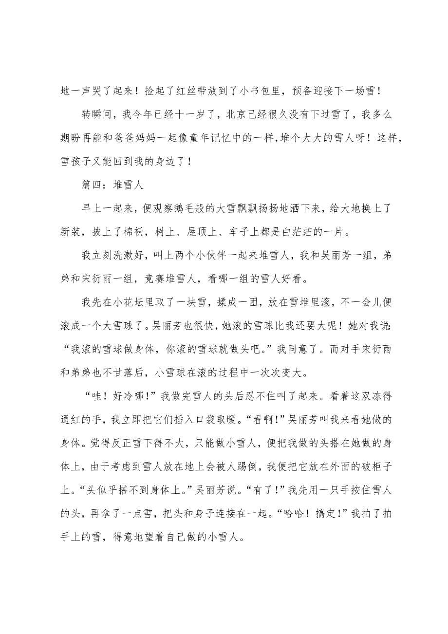 堆雪人九年级作文.docx_第5页