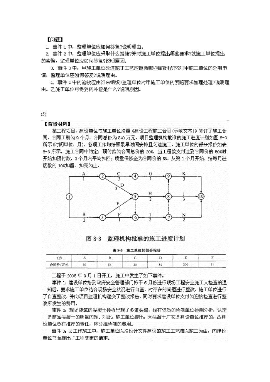 2011年监理工程师《建设工程监理案例分析》冲刺试题(5)-中大网校.doc_第5页