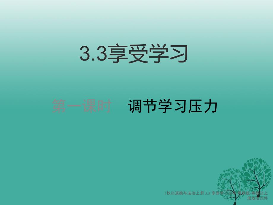 道德与法治上册3.3享受学习课件_第1页