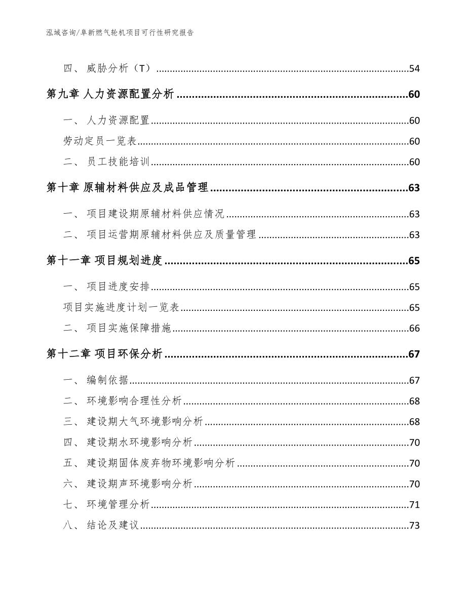 阜新燃气轮机项目可行性研究报告_参考模板_第3页