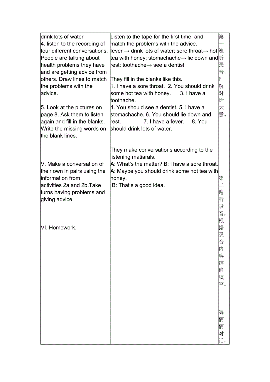 Unit2What’sthematter教案_第4页