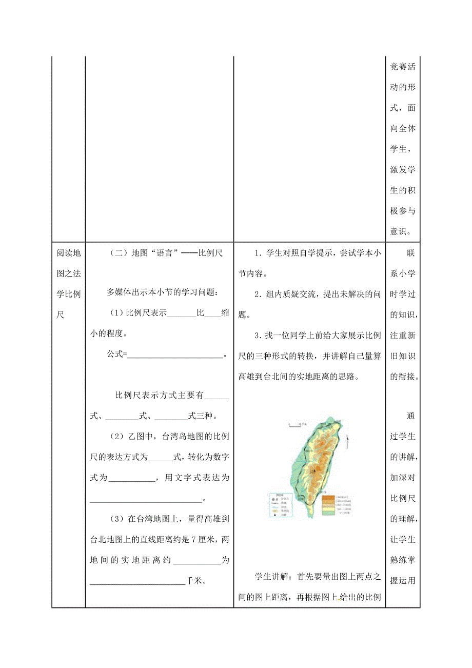 七年级地理上册第一章第三节地图的阅读教案1新版新人教版新版新人教版初中七年级上册地理教案_第3页