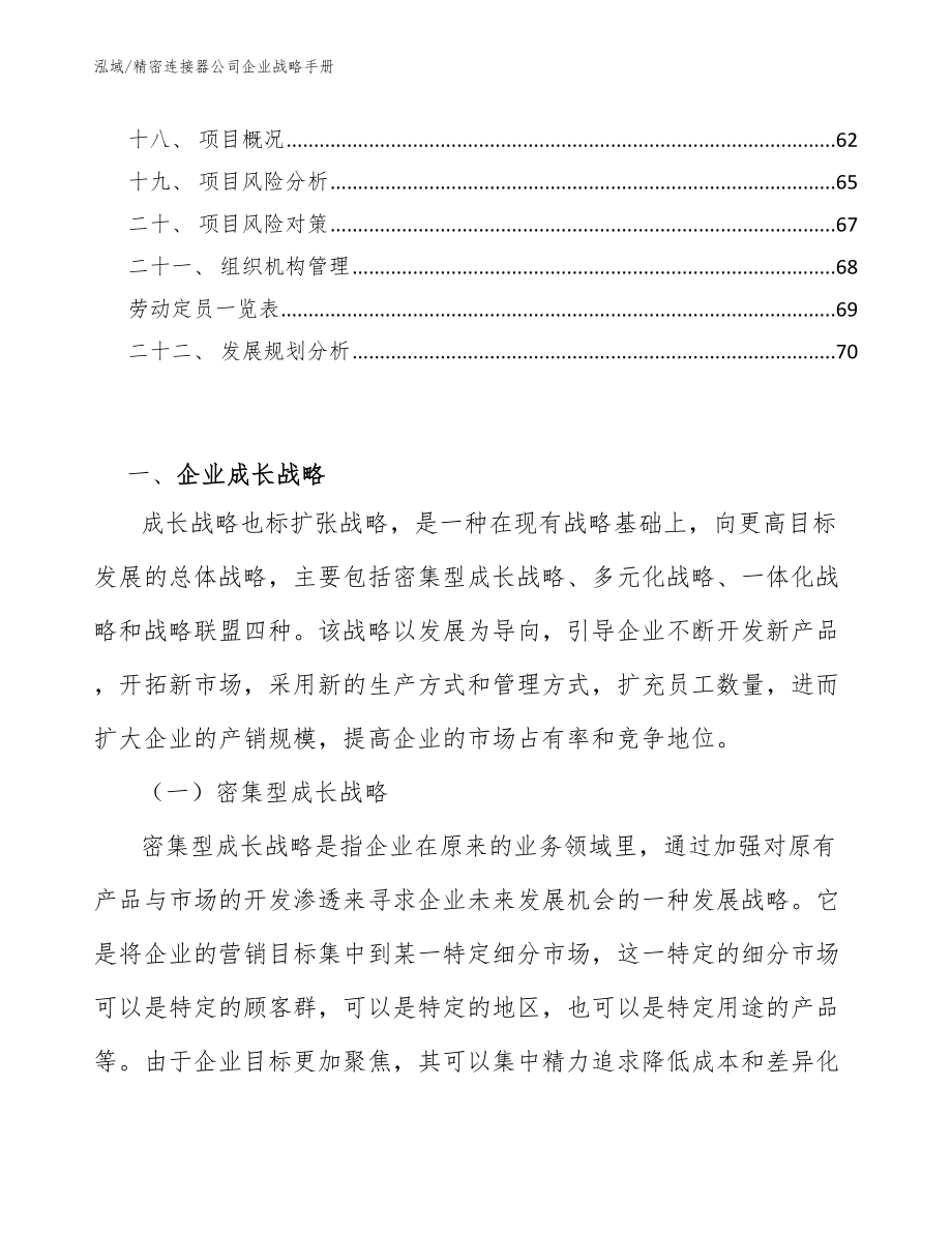 精密连接器公司企业战略手册【参考】_第2页