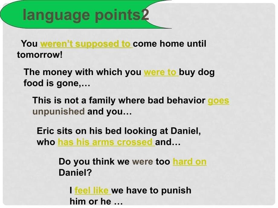 Unit 2 Reading language points of the play_第5页