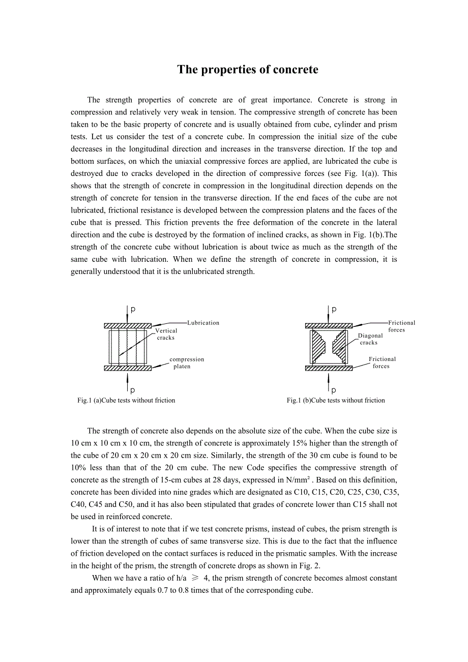 毕业论文中英文翻译Thepropertiesofconcrete_第1页