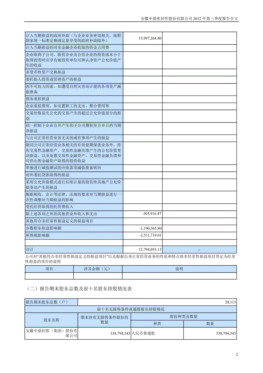 中鼎股份第三季度报告全文_第2页