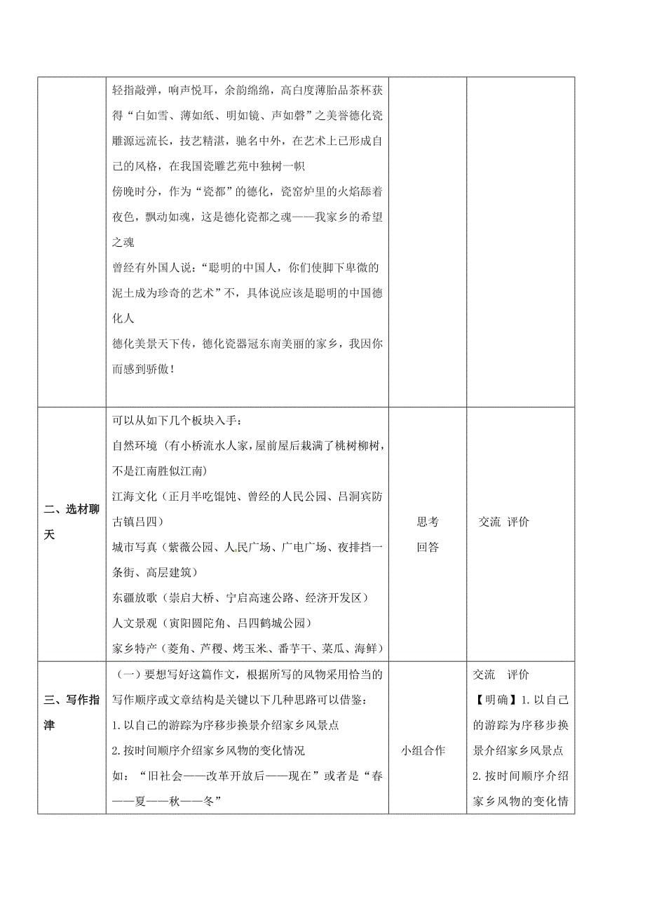 【新教材】江苏省常州市中考语文作文家乡风物作文指导三串式复习教案_第5页