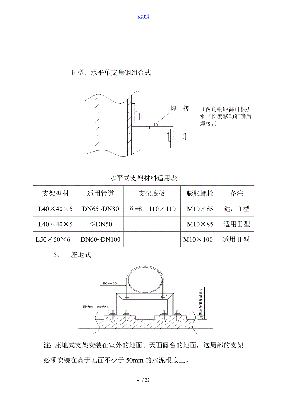 管道支架制作安装实用标准.(DOC)_第4页